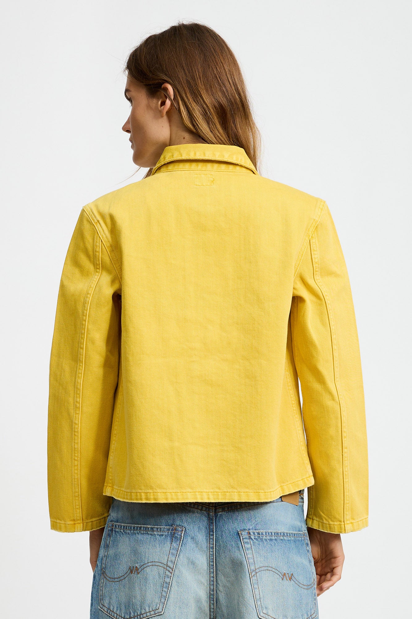 Grace Denim Work Jacket - Vibrant Yellow