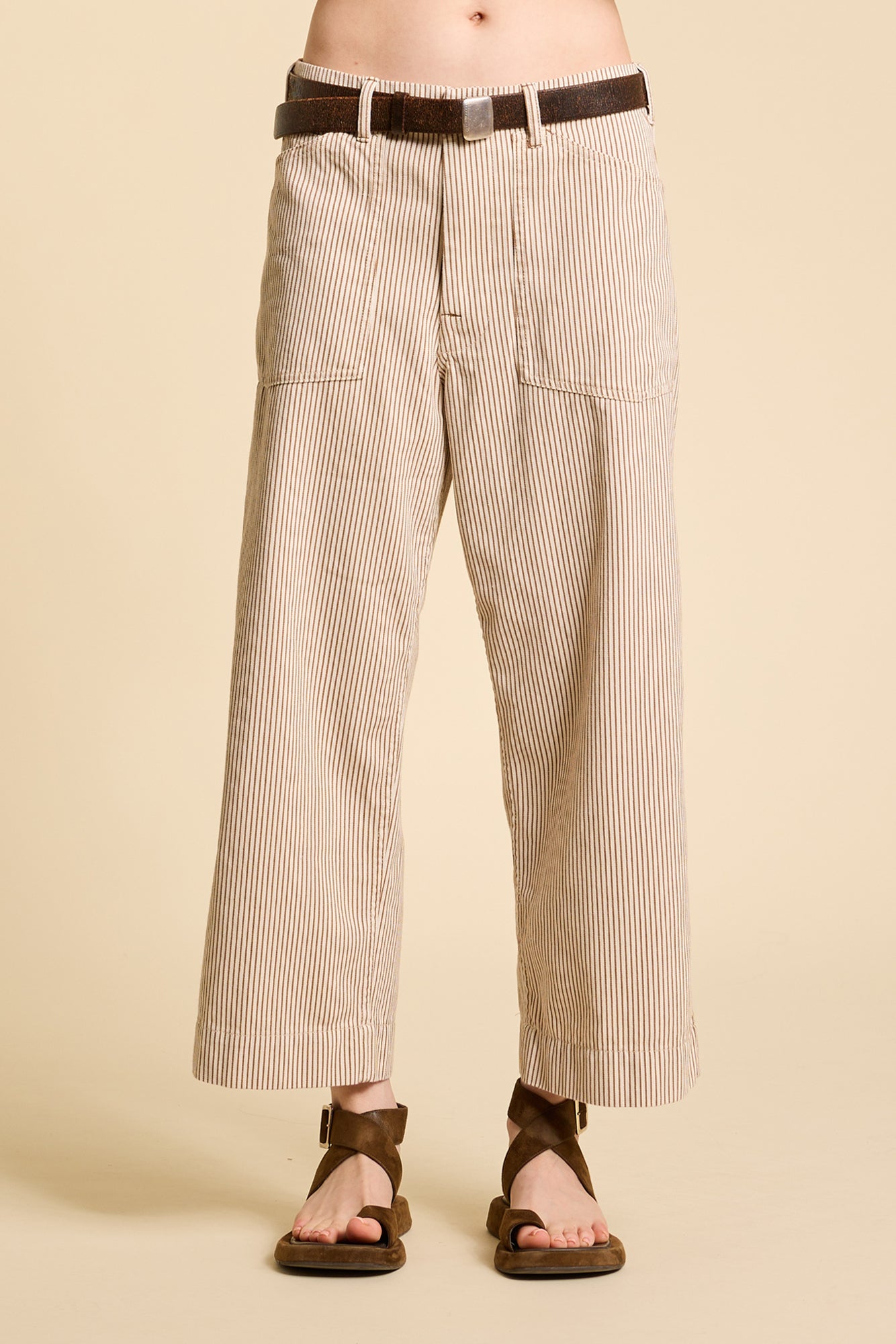 Georgia Work Pant - Brown Railroad Stripe