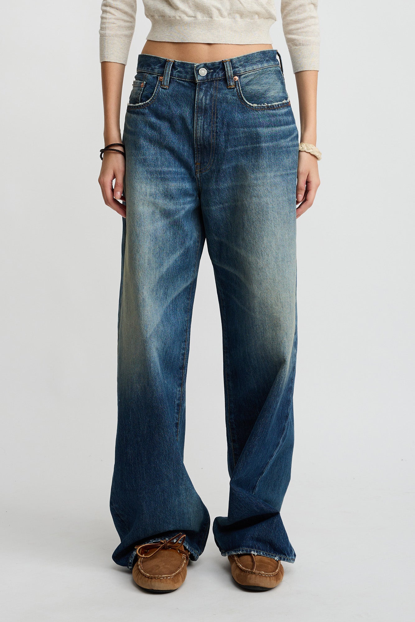 Teri Wide Leg Jean - Esher Blue