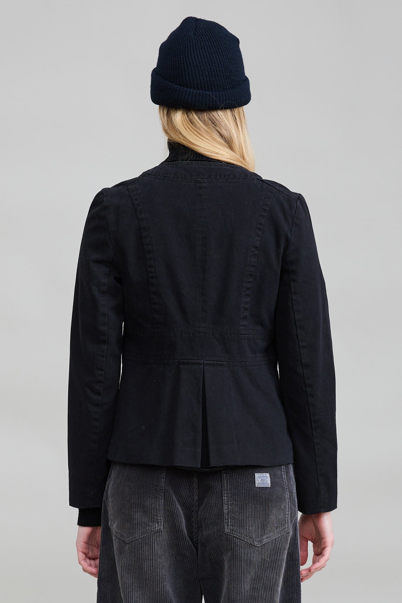 Shrunken Officer Jacket - Black