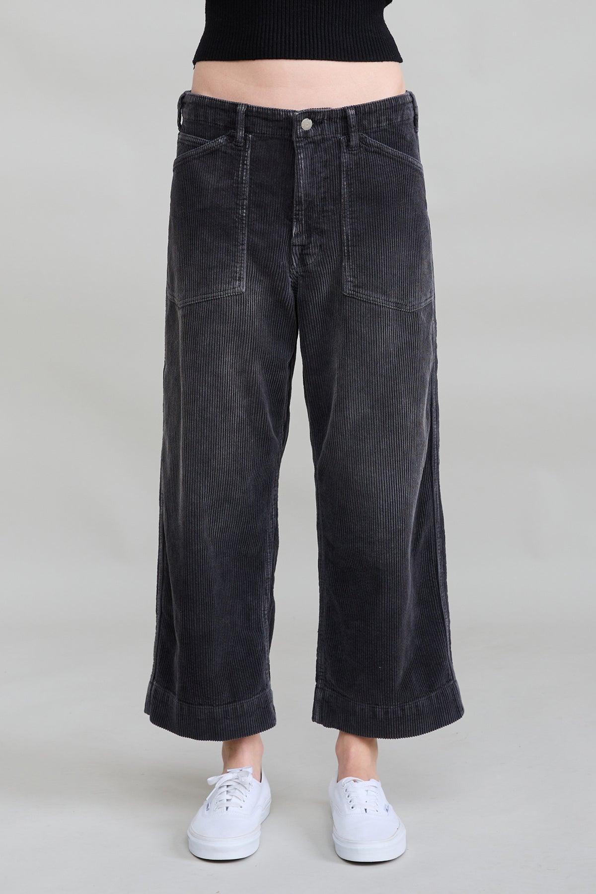 Georgia Work Pant - Washed Black Cord