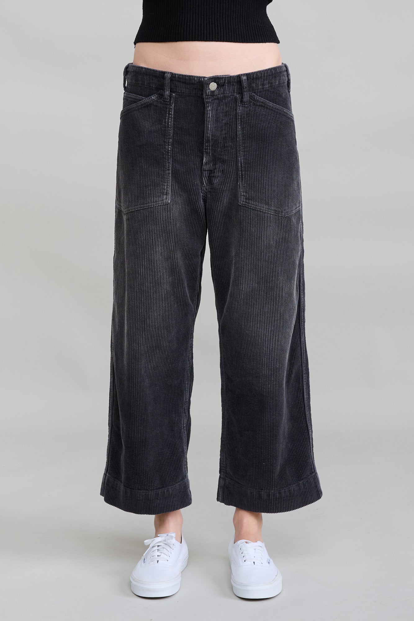 Georgia Work Pant - Washed Black Cord