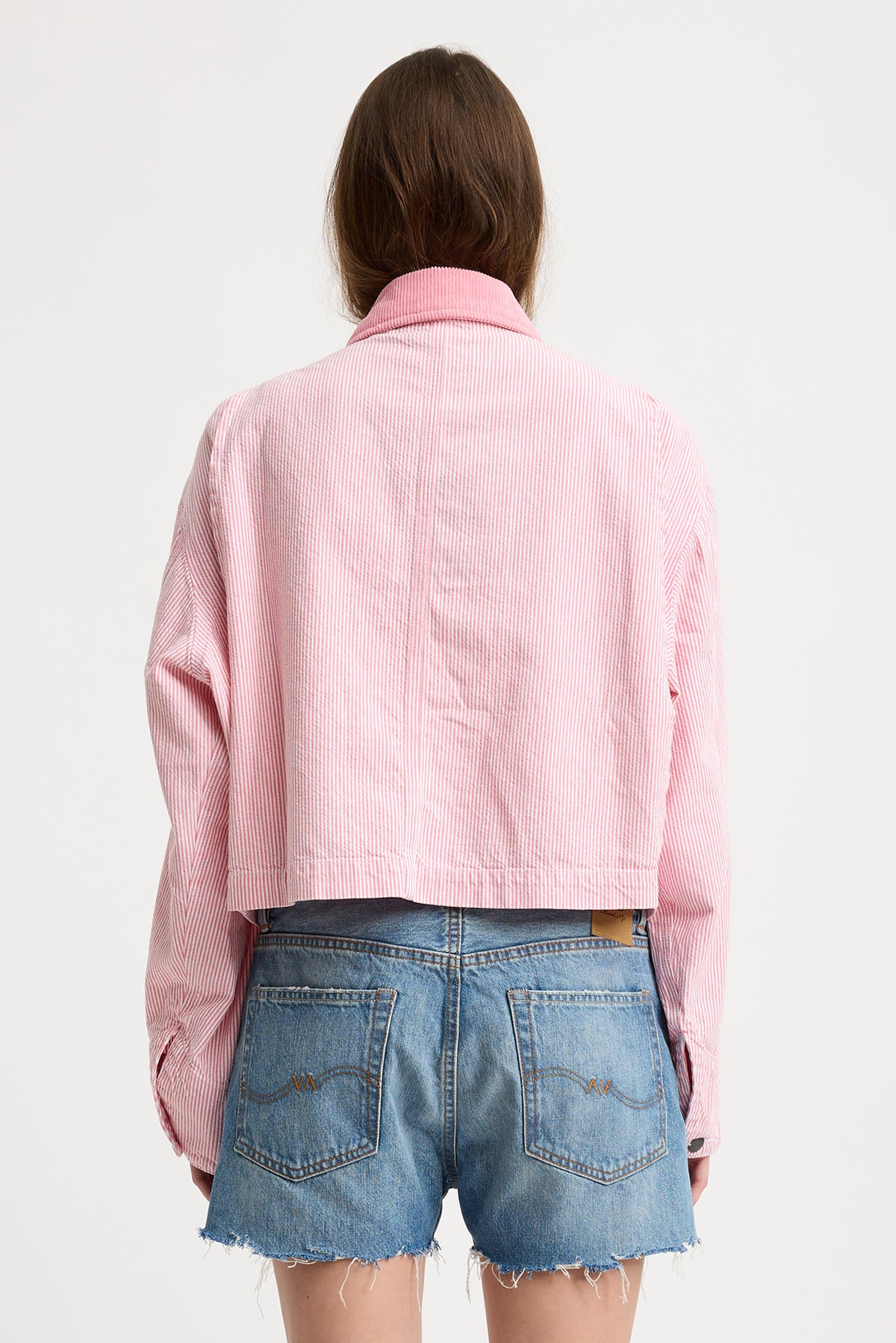 Cropped Chore Jacket - Railroad Vivid Pink