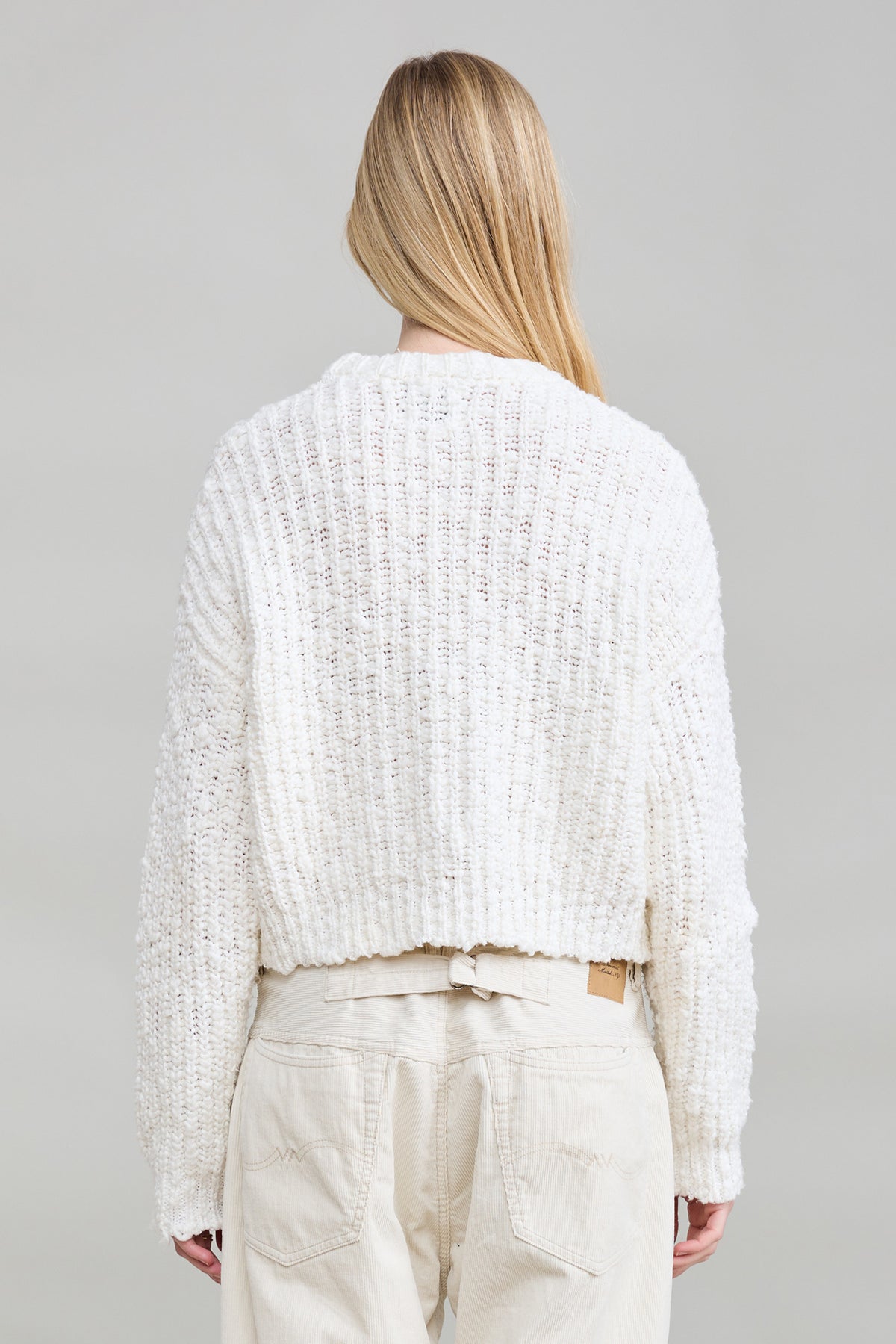 Chunky Boxy Sweater - White