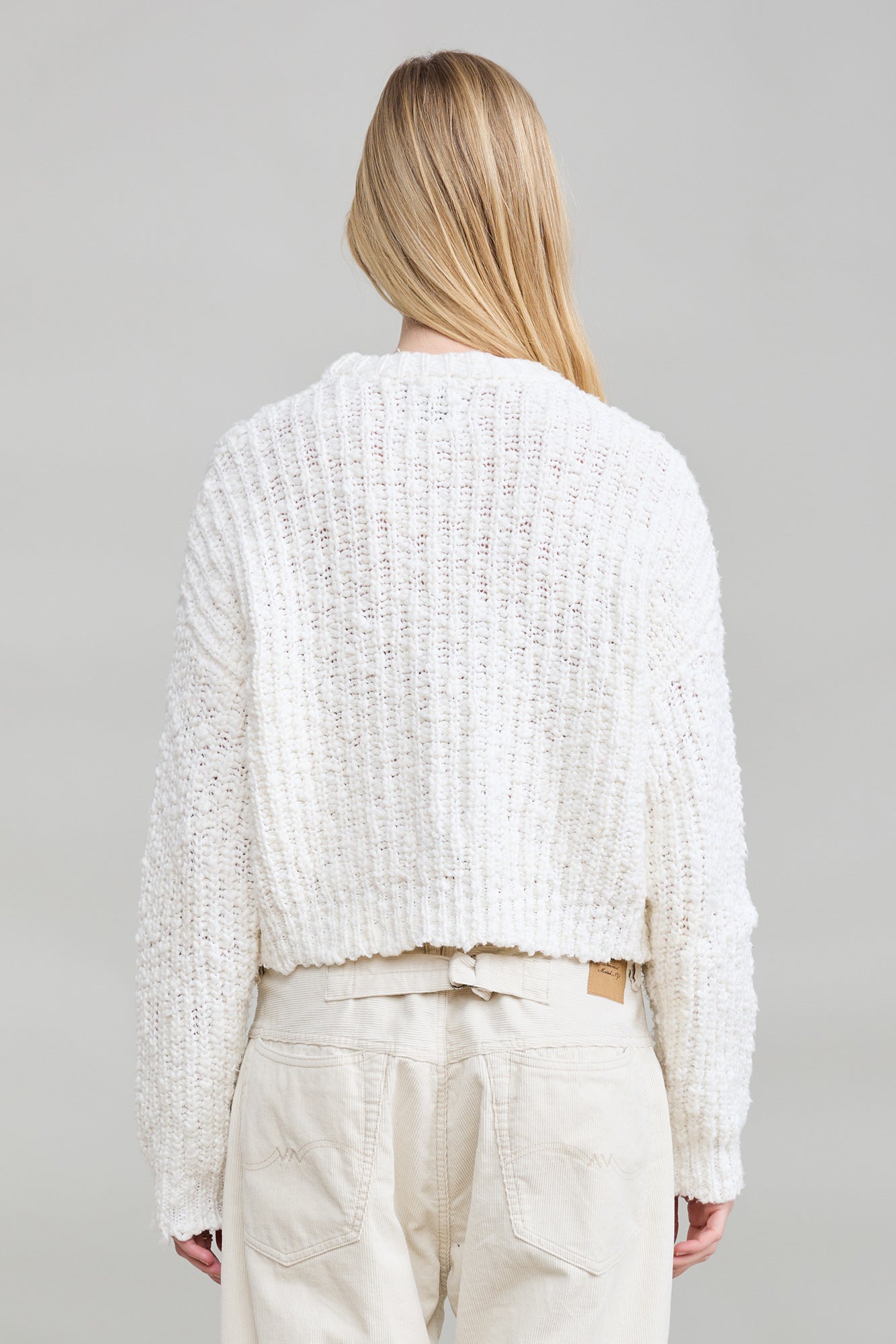 Chunky Boxy Sweater - White