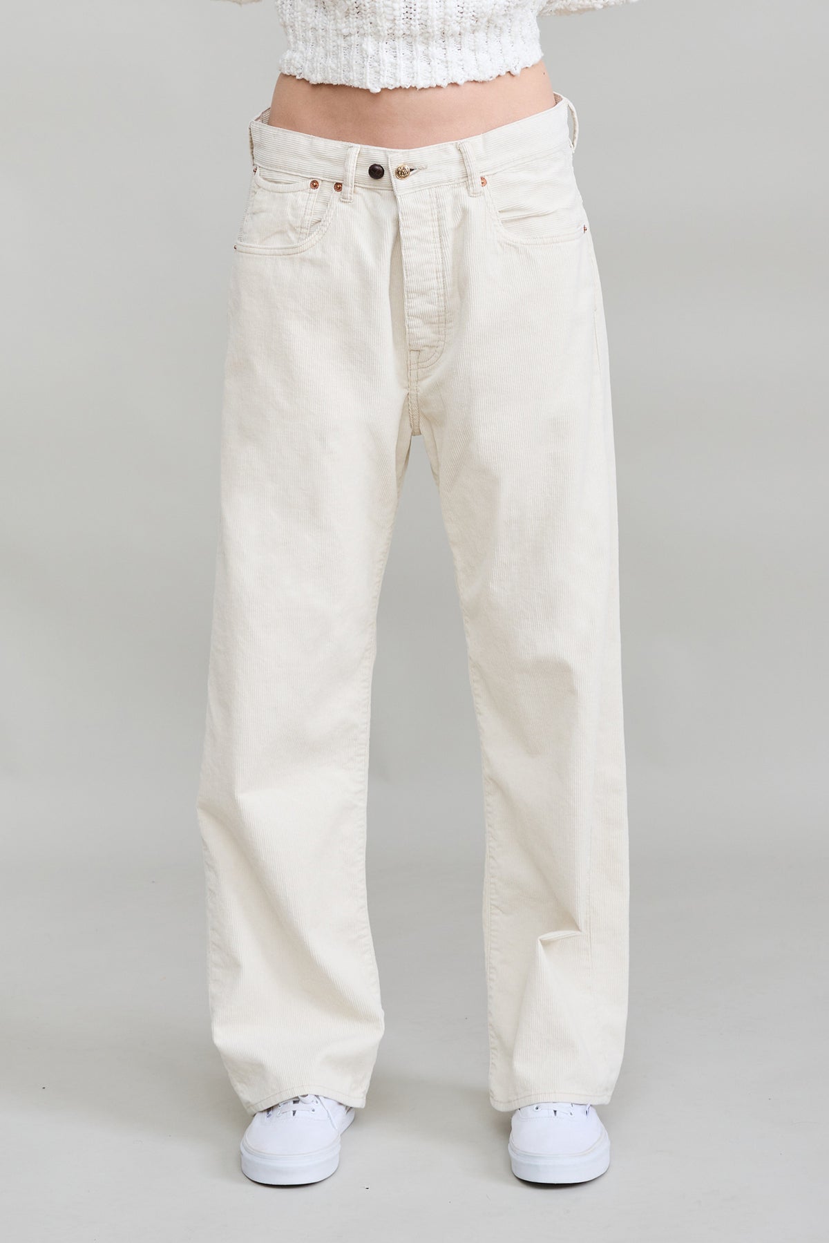 All Fit Jean - Ecru White Pinwale Cord