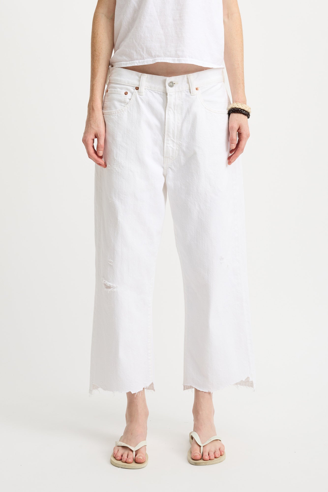 Haisley Slouch Boyfriend Jean - White Wash