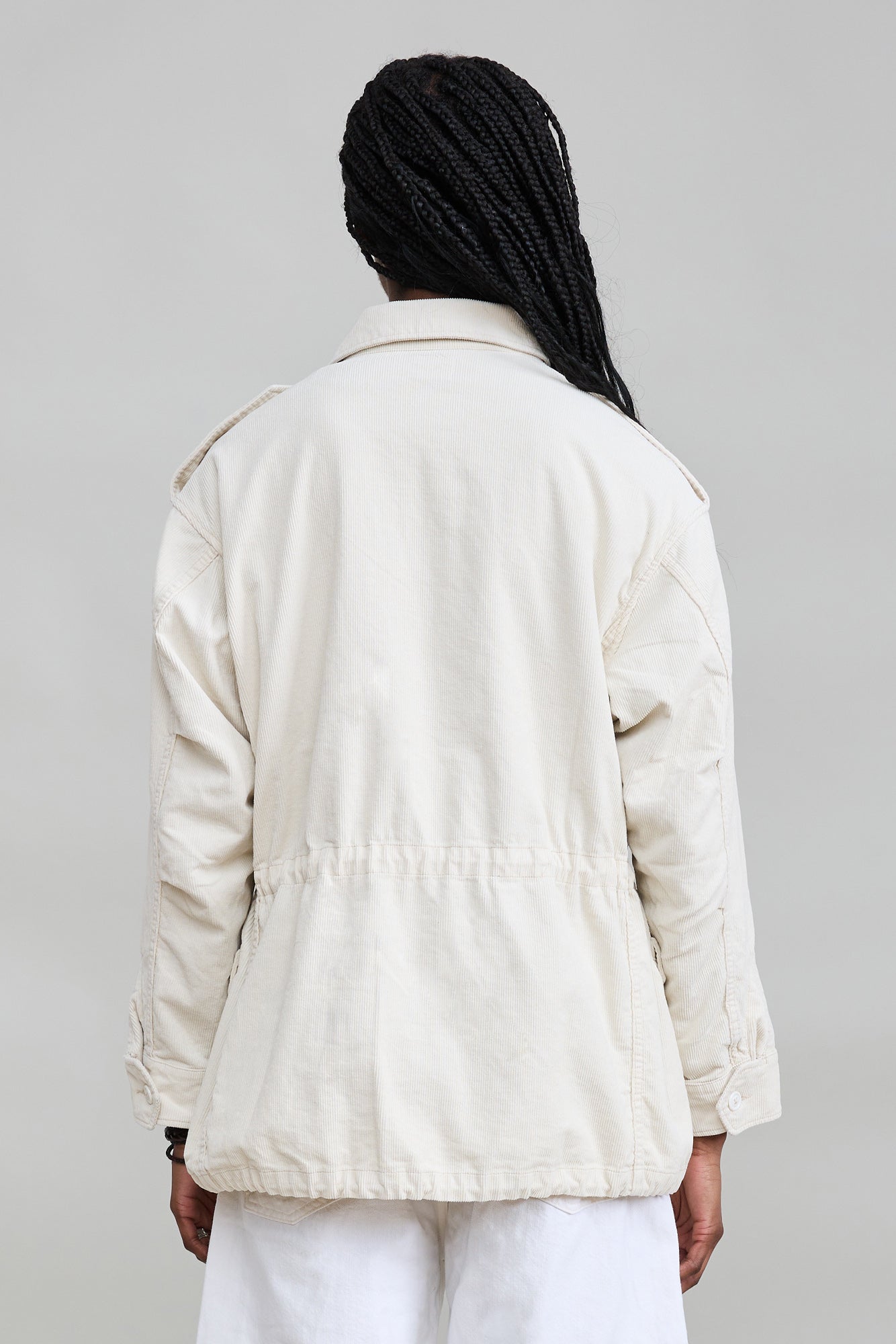 Utility Field Jacket - Ecru White Pinwale Cord