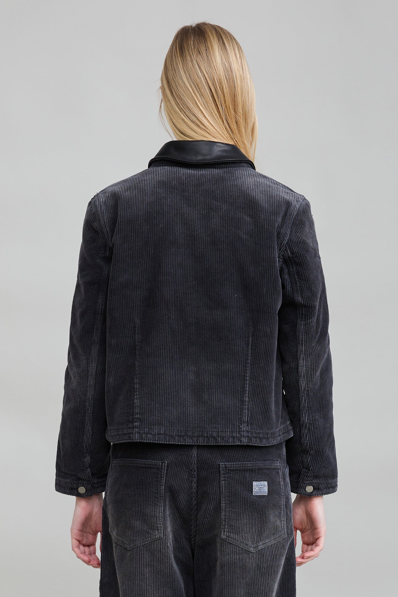 Slim Chore Jacket - Washed Black Cord