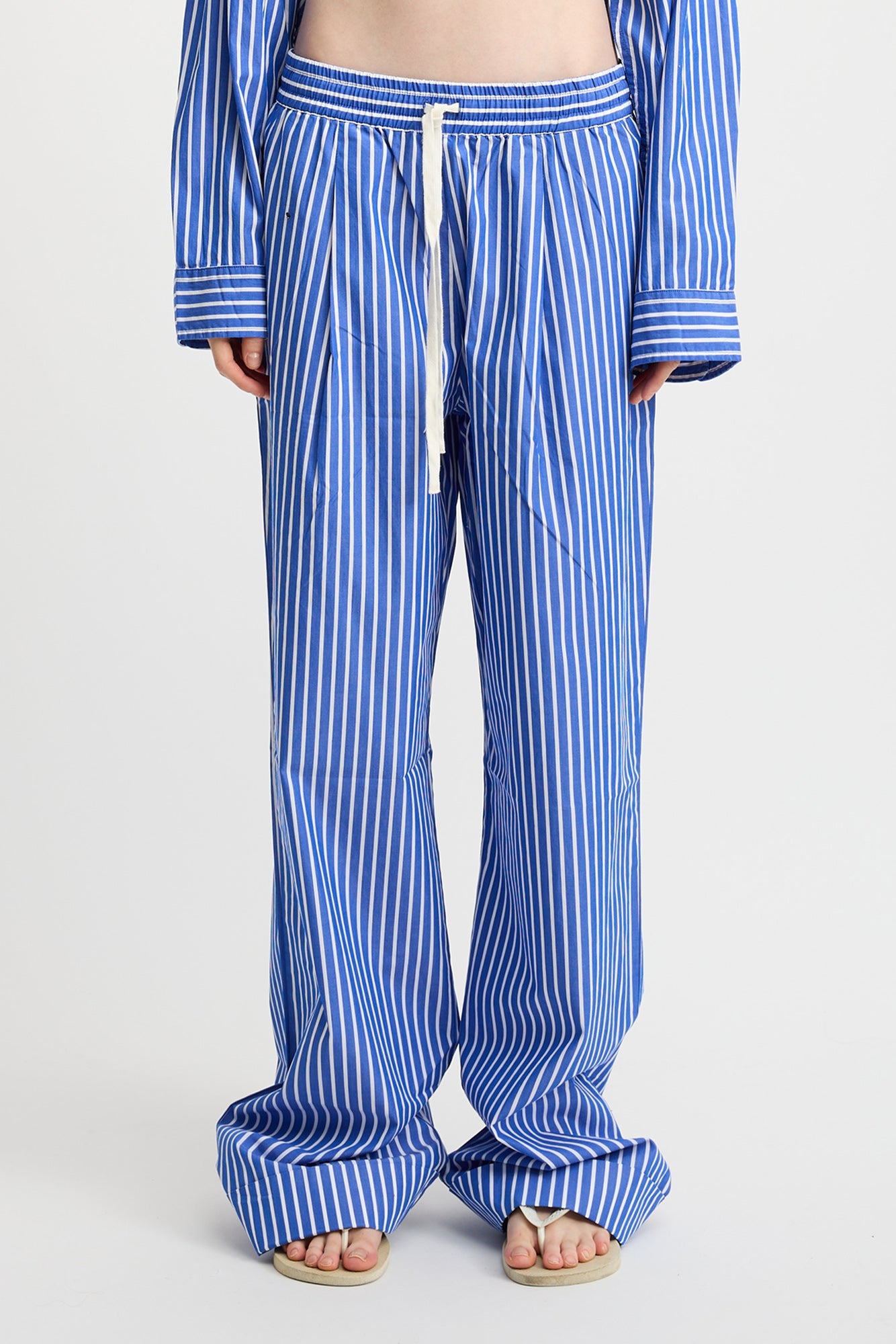 PJ Pant - Medium Blue Wide Stripe