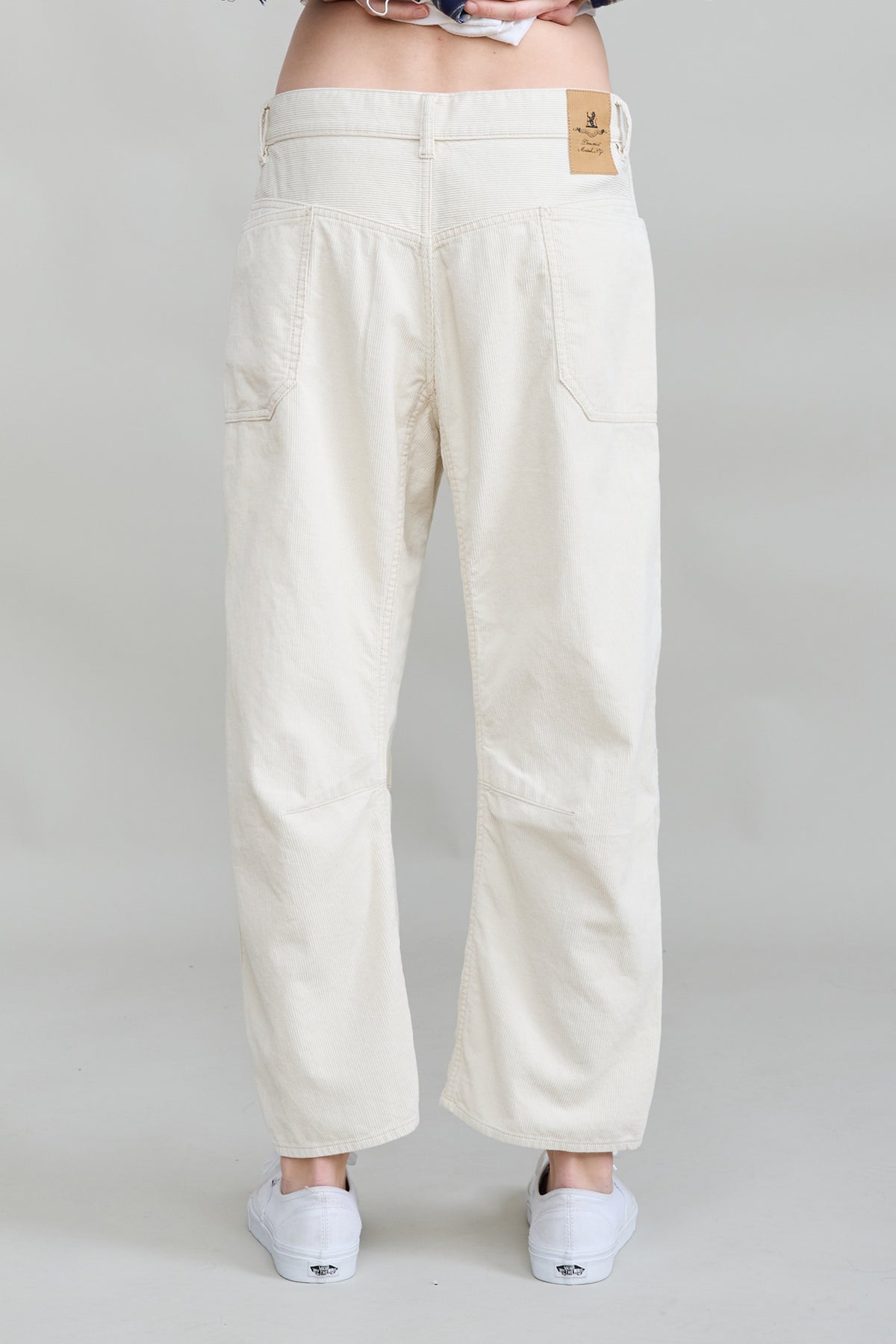 Bella Utility Pant - Ecru White Pinwale Cord