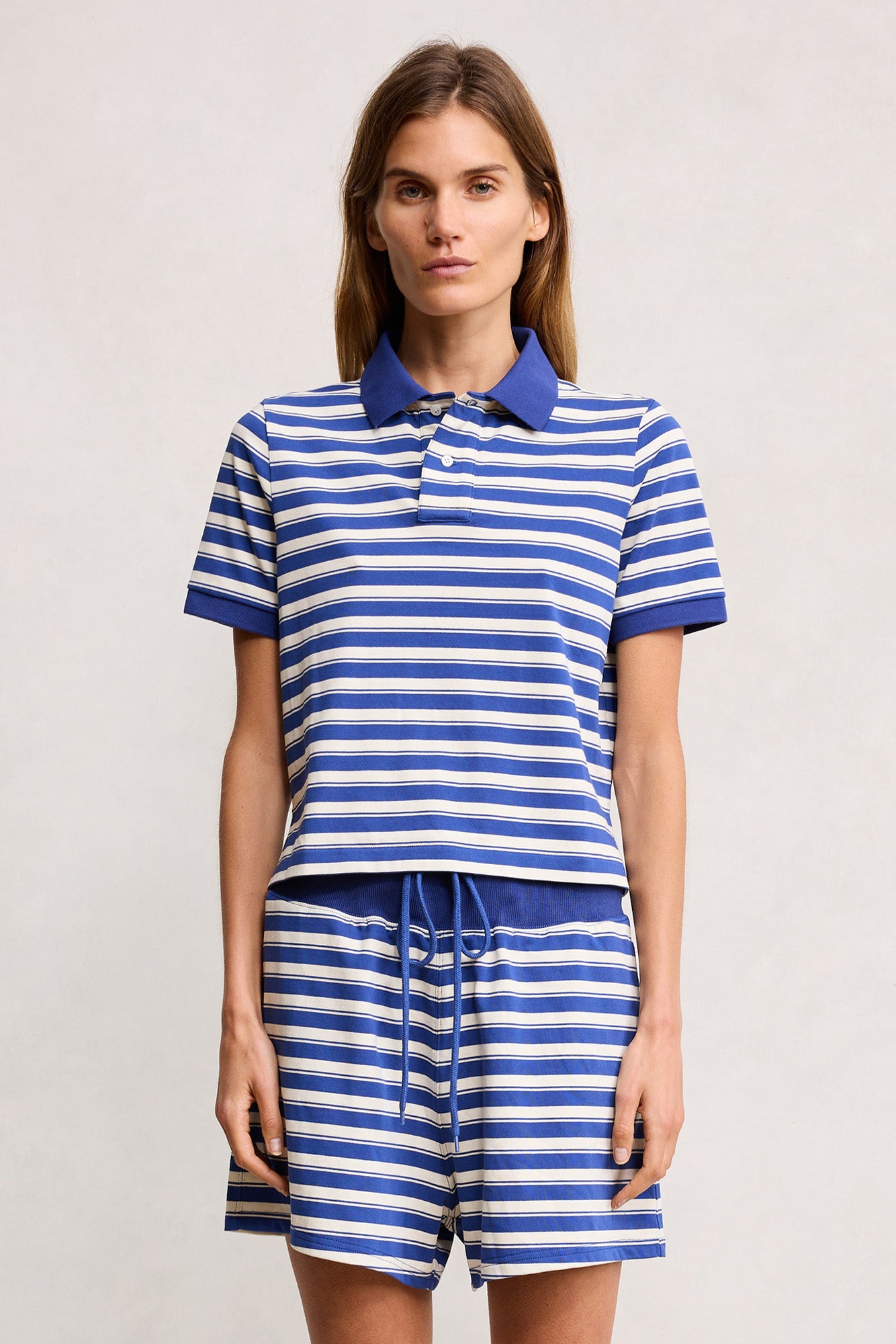 Shrunken Polo - Blue Stripe Multi