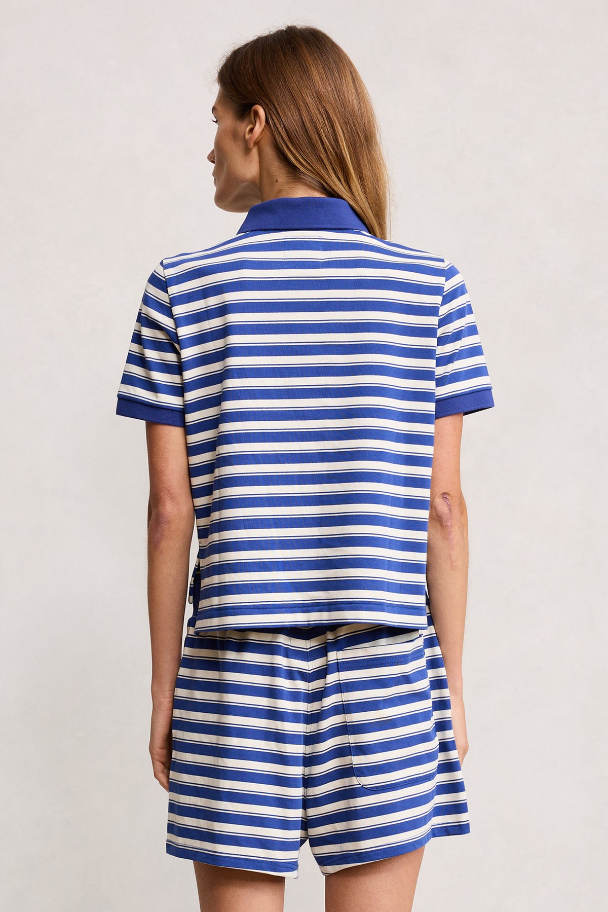 Shrunken Polo - Blue Stripe Multi