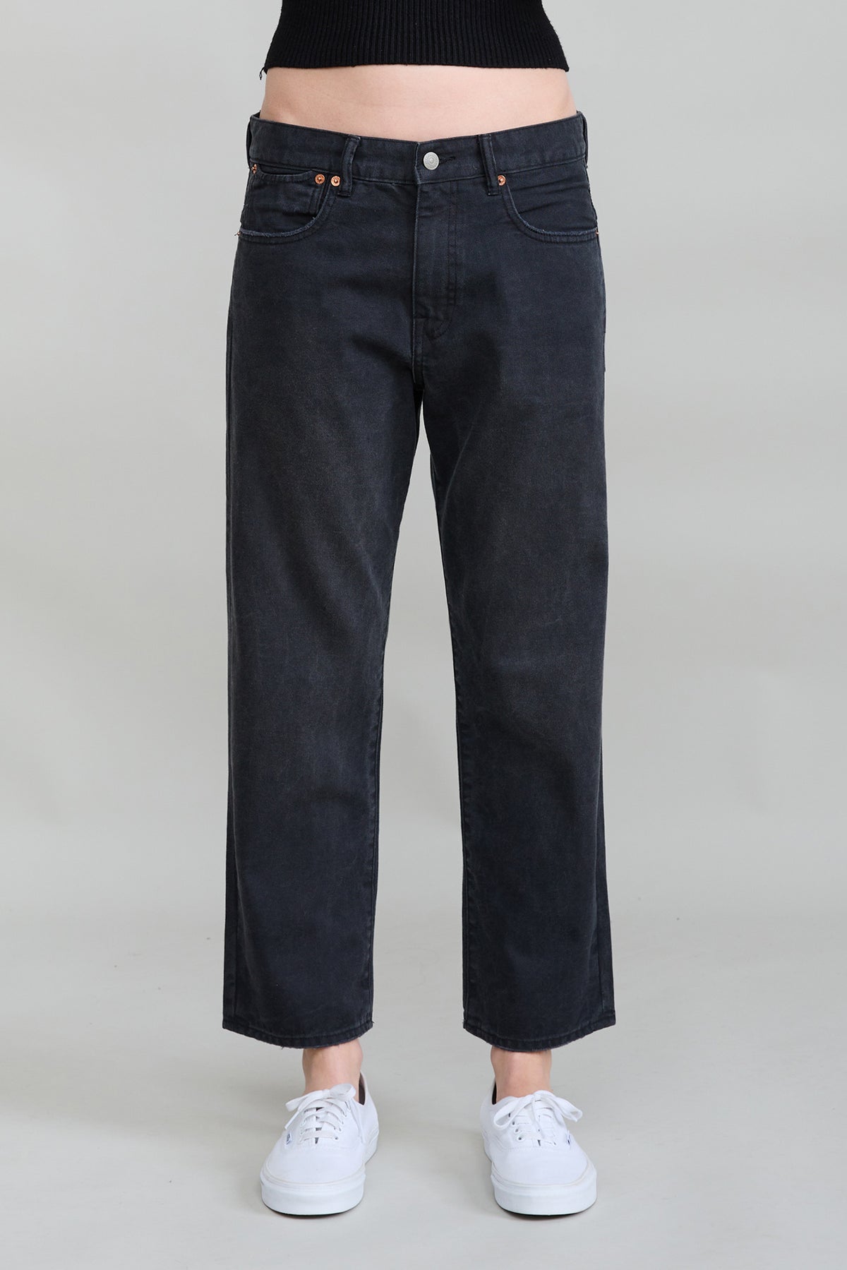 Lucy Boyfriend - Worn Black Canvas