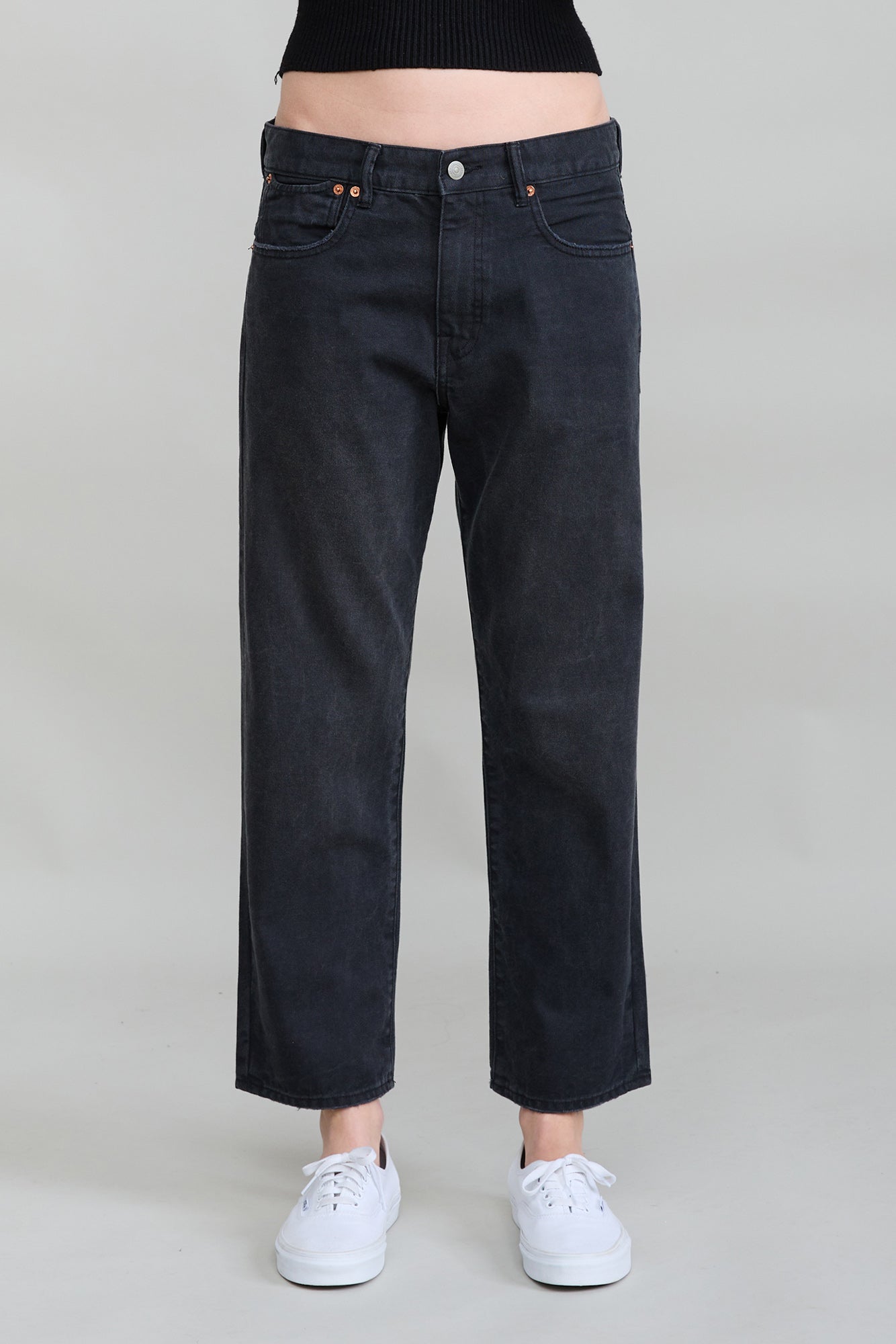 Lucy Boyfriend - Worn Black Canvas