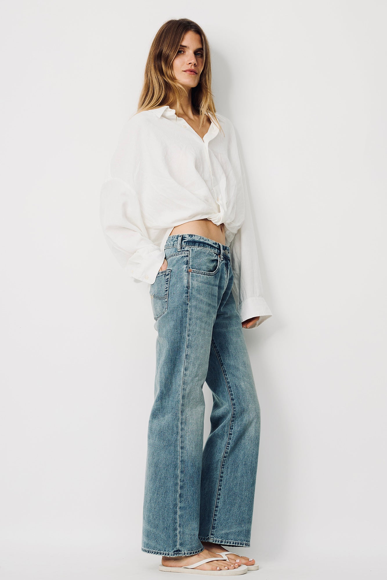 Jenna Cropped Flare Jean - Holton Indigo