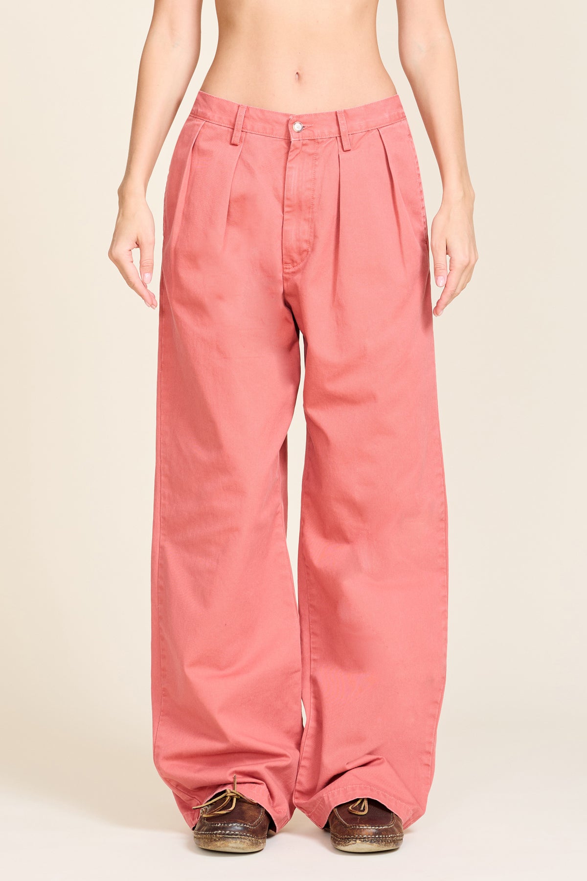 Blair Double Pleated Pant - Red