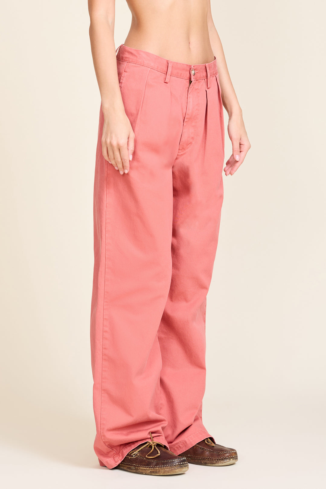 Blair Double Pleated Pant - Red