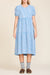 Gingham Midi Dress - Blue