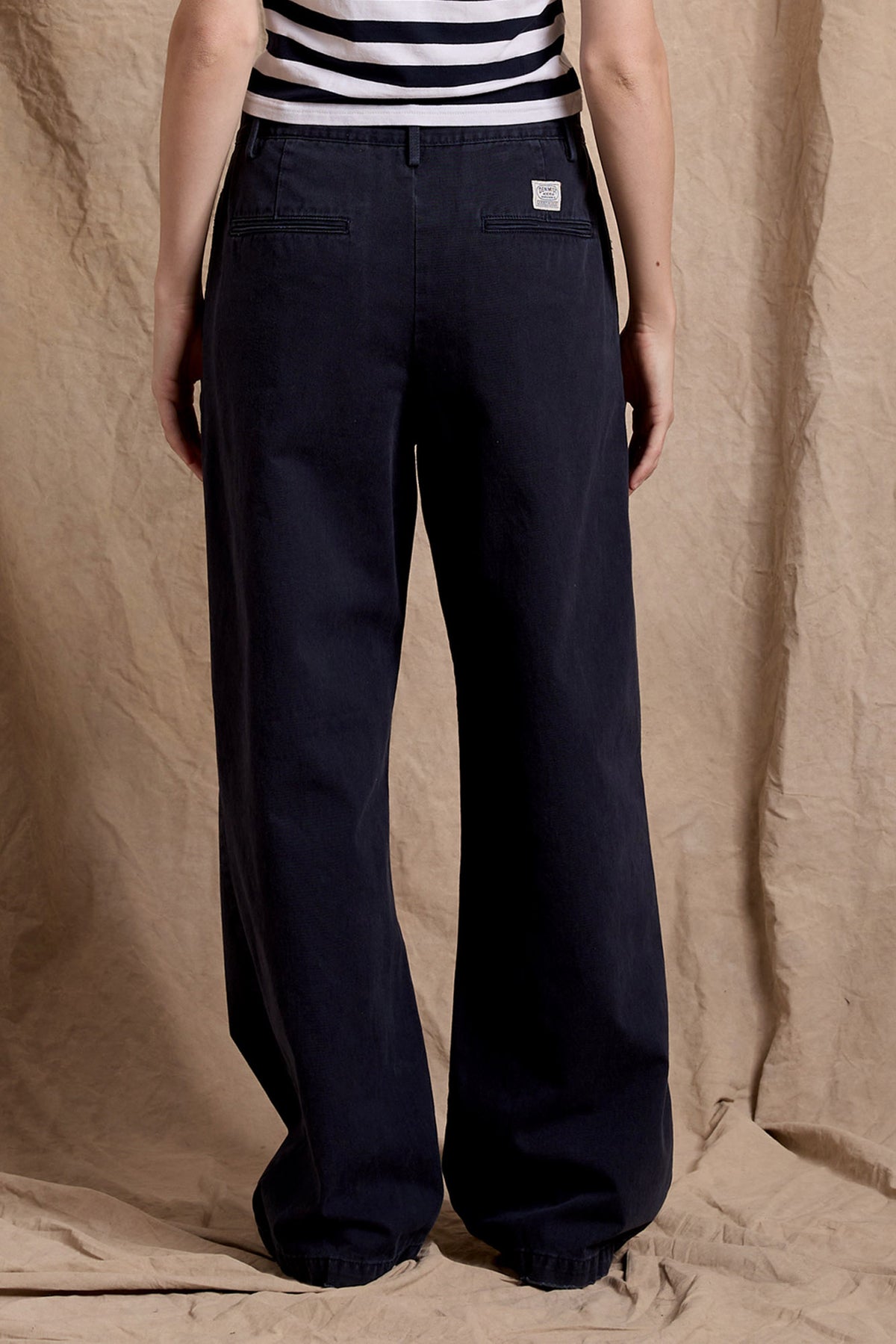 Blair Double Pleated Pant - Navy Chino Twill | Denimist