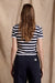 Striped Baby T - Ecru /Navy Wide Stripe