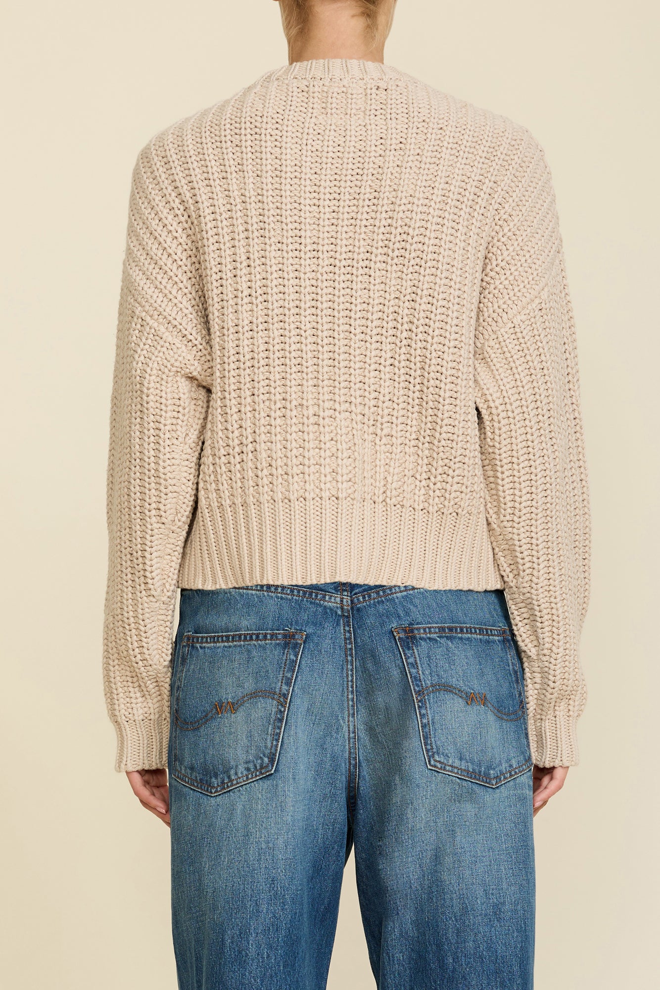 Chunky Boxy Sweater Beige denimist