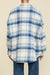 Shirt Jacket - Ecru/ Blue Plaid