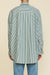 Button Front Shirt - Green Stripe