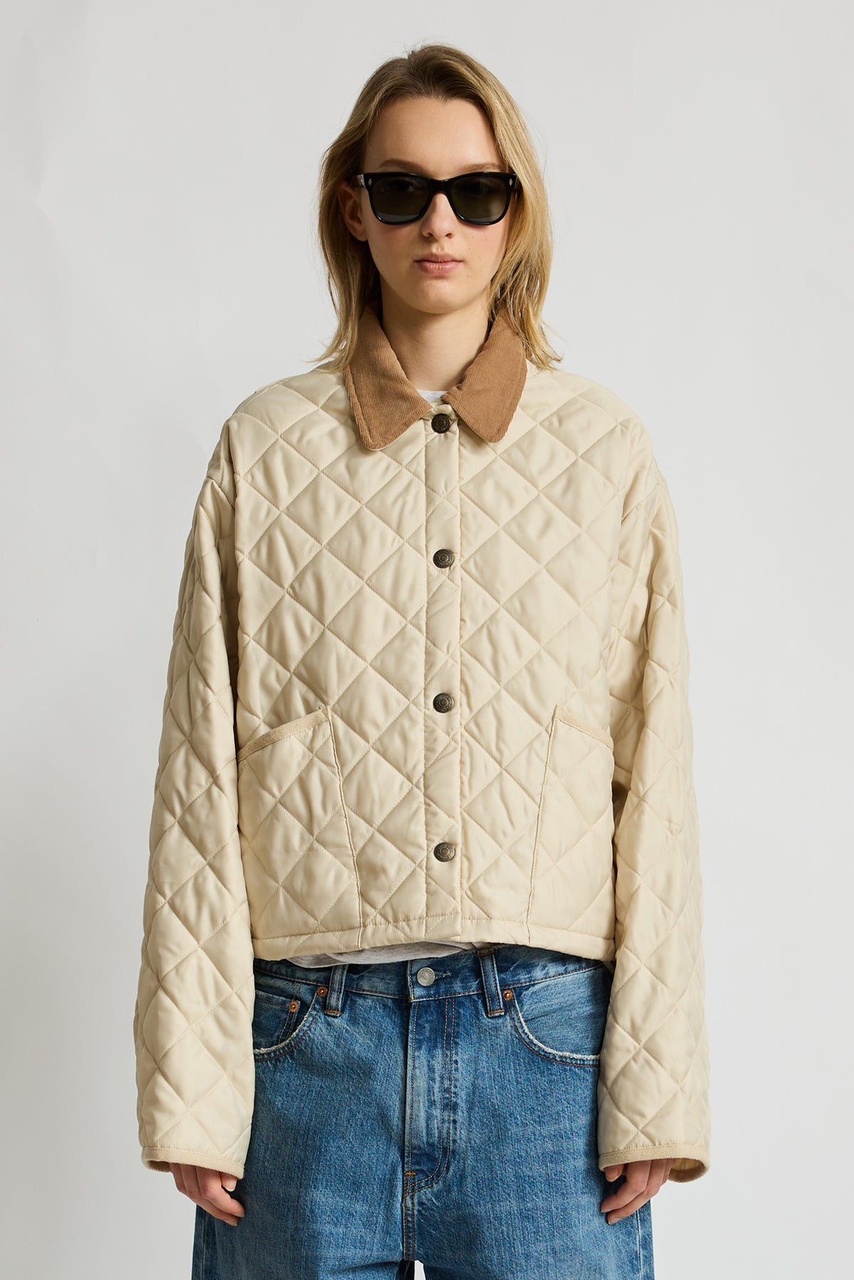 Faulkner Quilted Jacket - Light Khaki Sand