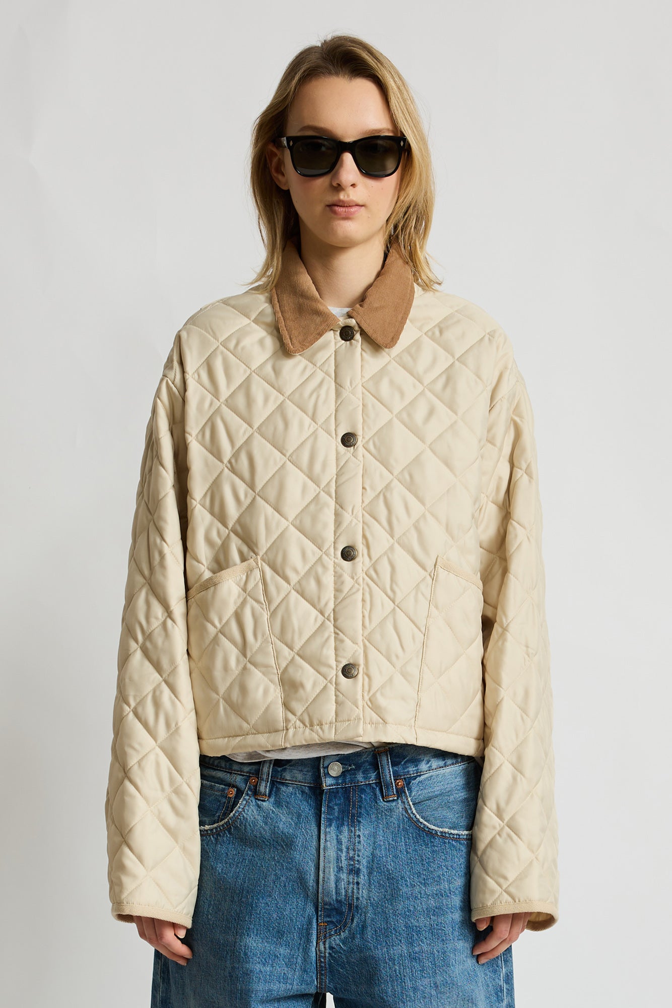 Faulkner Quilted Jacket - Light Khaki Sand