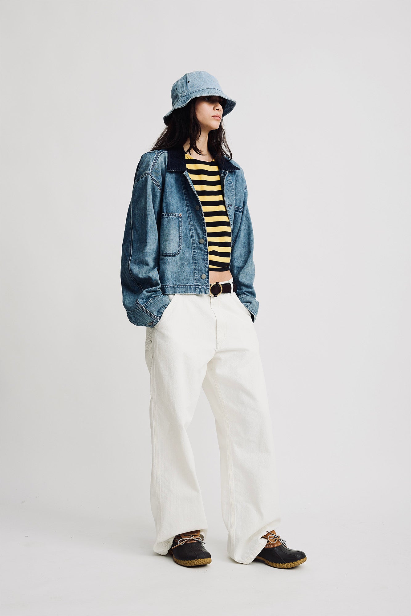 Teri Zimmermannshose mit weitem Bein - Vintage-Creme