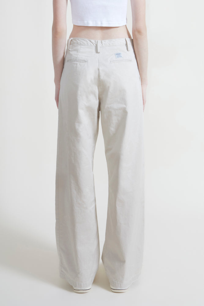 Teri Wide Leg Chino - Ivory