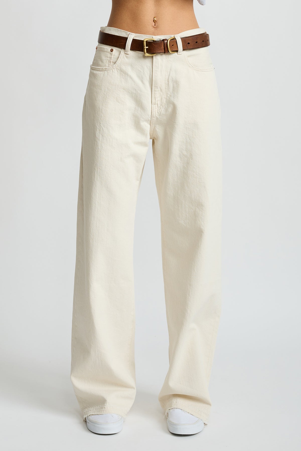 Teri Wide Leg Jean - Barley Khaki