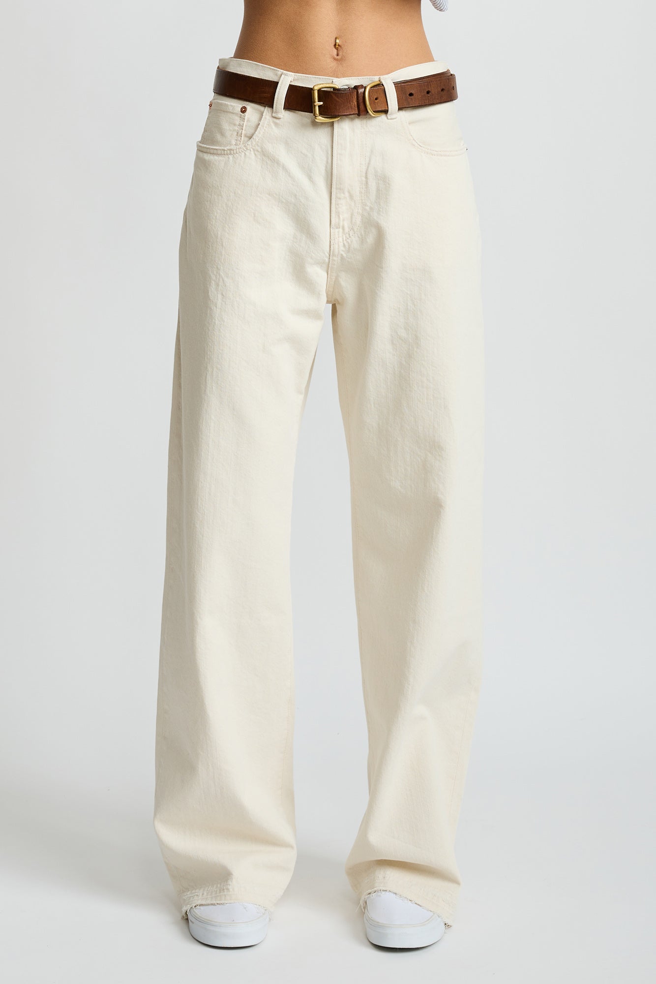 Teri Wide Leg Jean - Barley Khaki