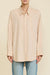 Button Front Shirt - Beige Cotton