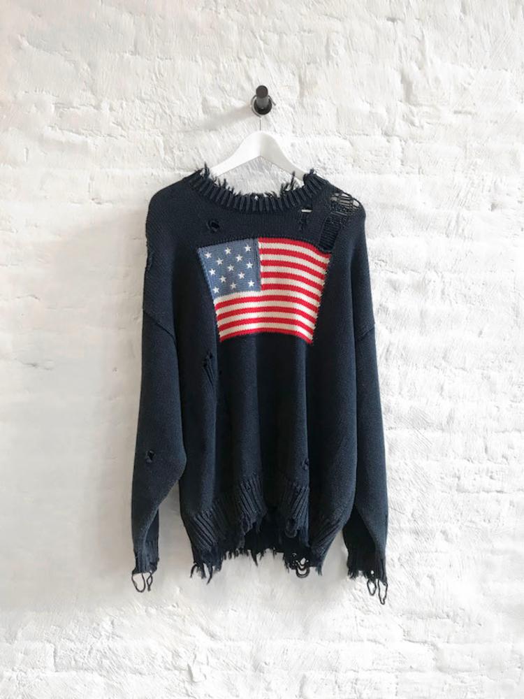 Flag Sweater - Navy