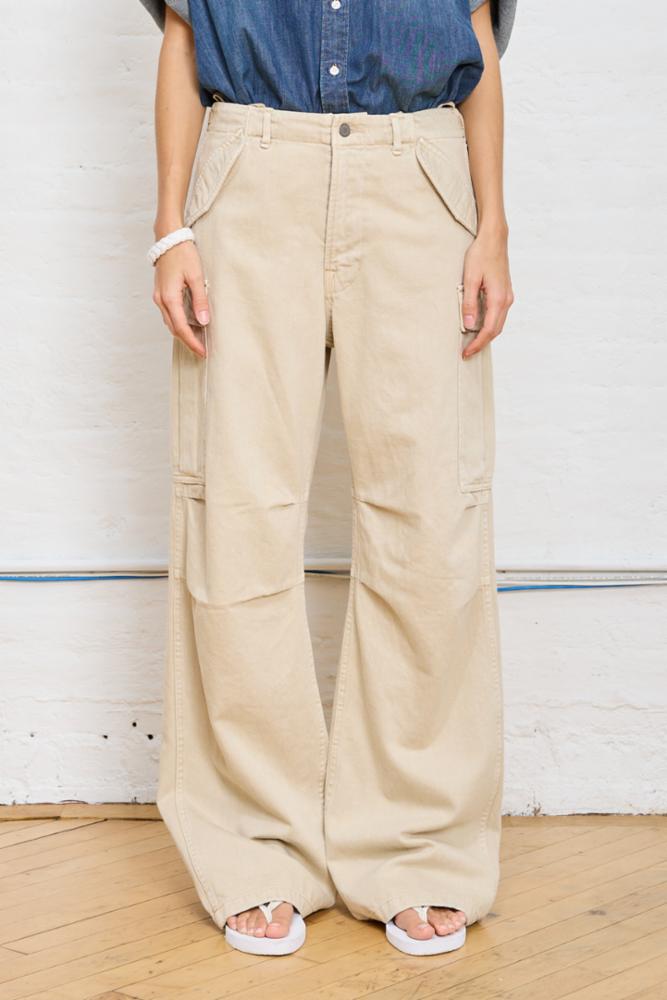 Wide Leg Cargo Pant - Vintage Khaki