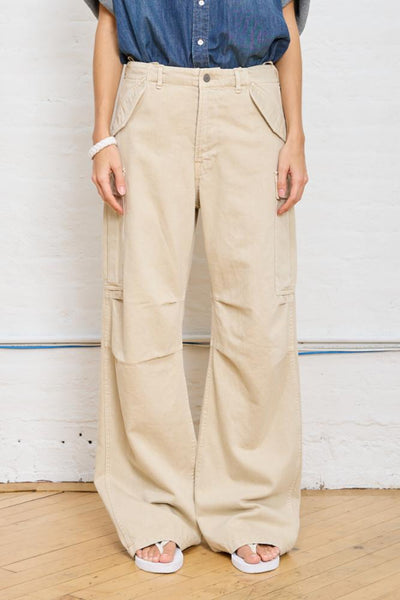 Wide Leg Cargo Pant - Vintage Khaki - denimist