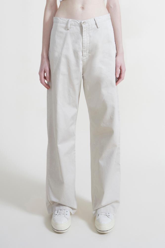 Teri Wide Leg Chino - Ivory