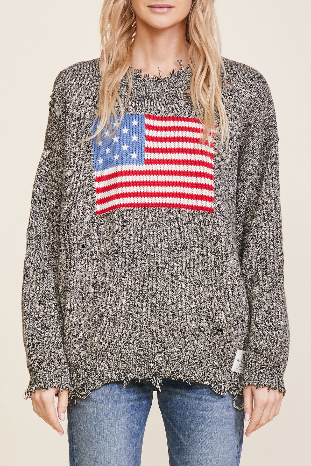 American Flag Oversized Sweater