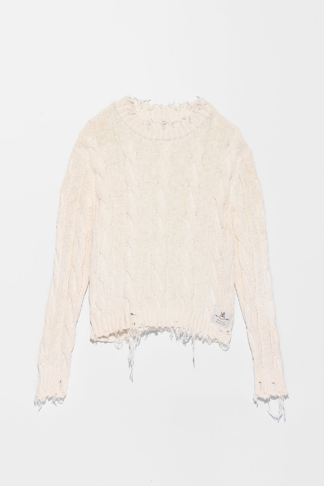 Cropped Cable Sweater