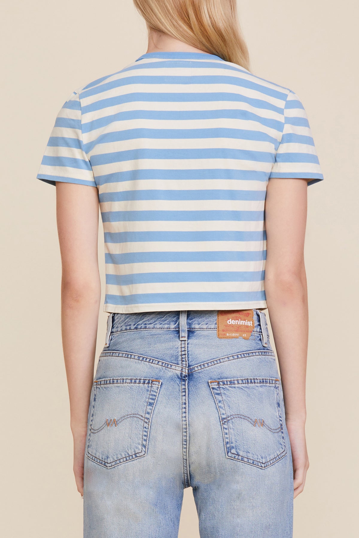 Baby Tee - Light Blue/White Stripe