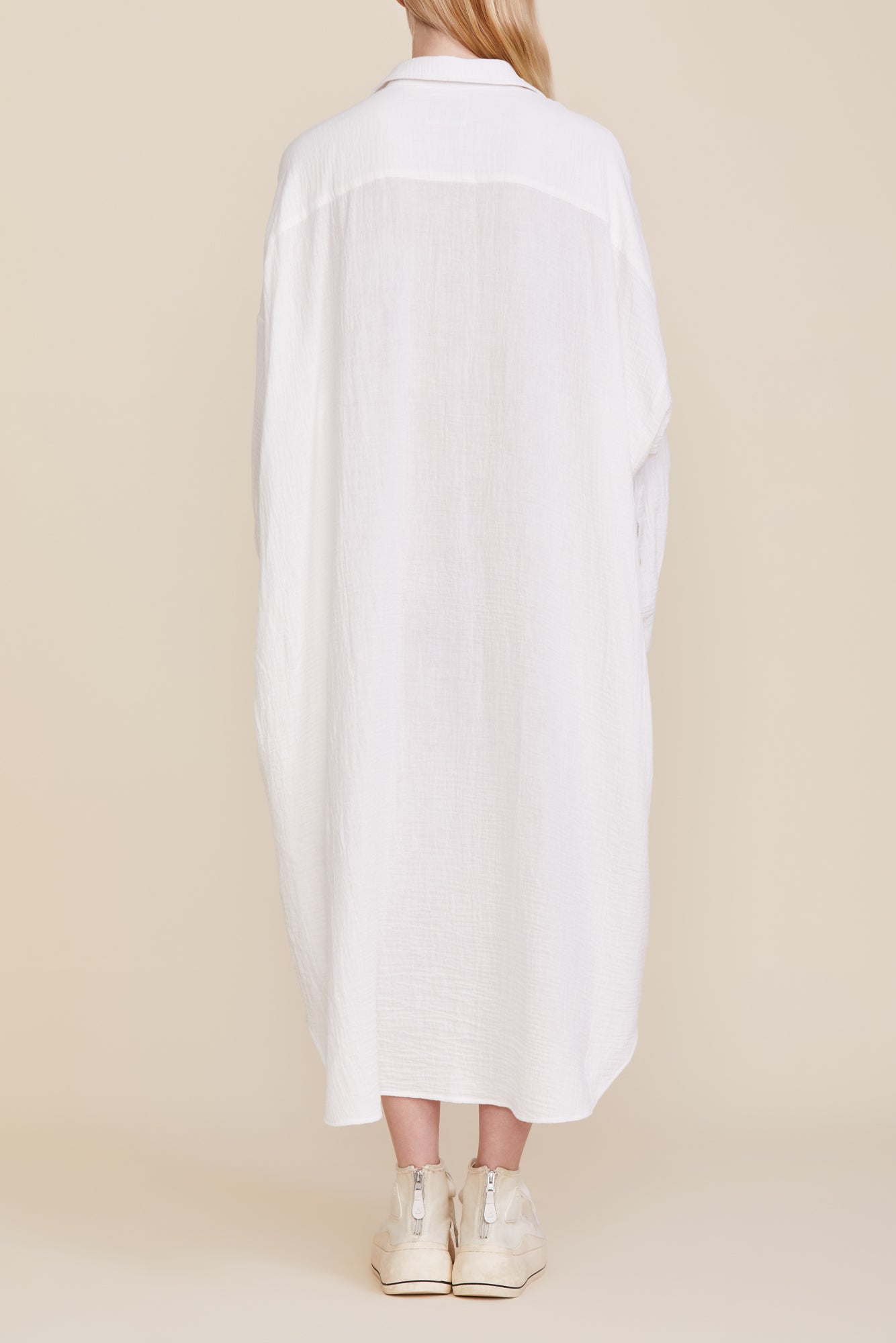 Oversized Relaxed Shirtdress - White