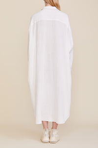 Oversized Relaxed Shirtdress - White