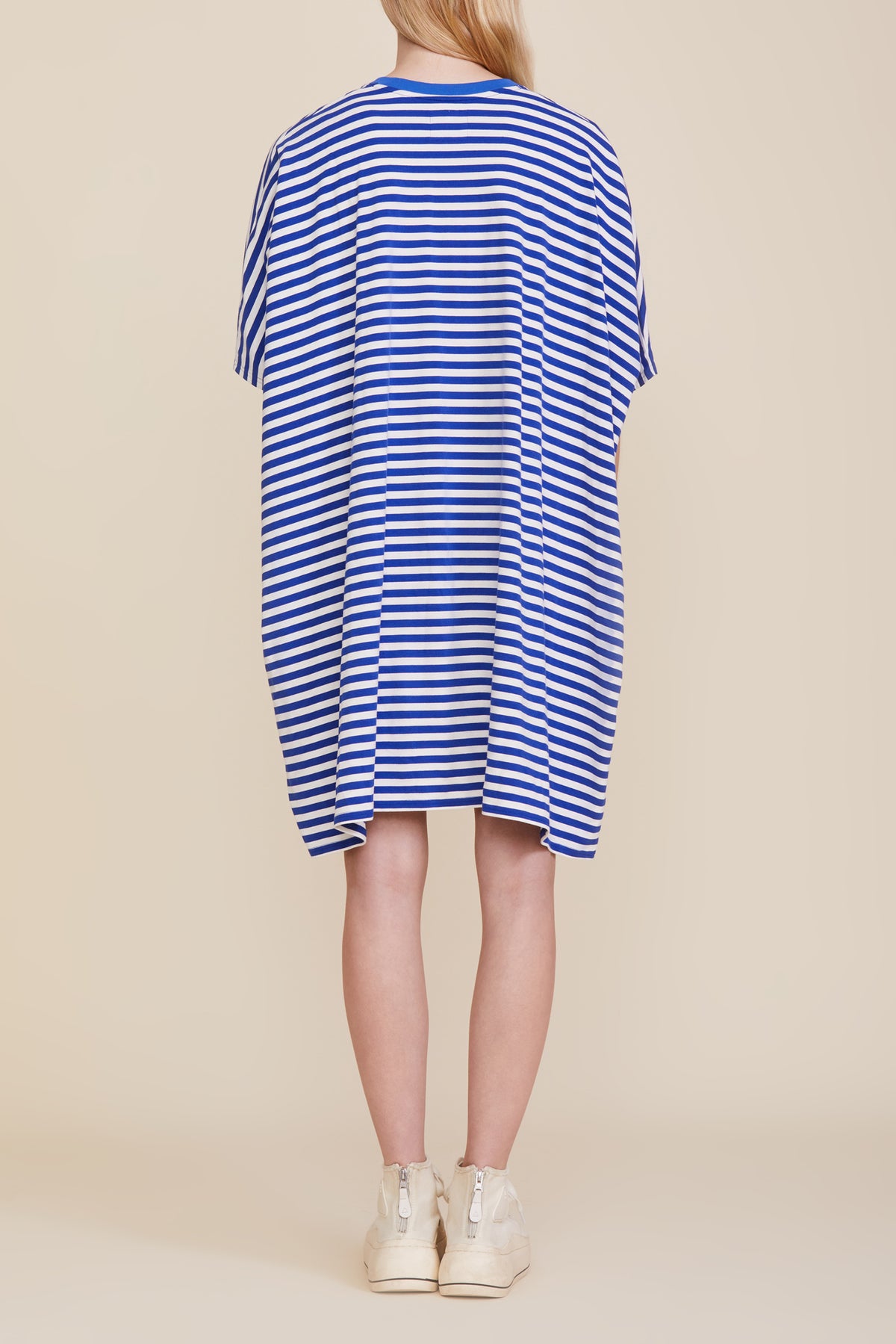 Pocket Tee Dress - Royal Blue/White Stripe