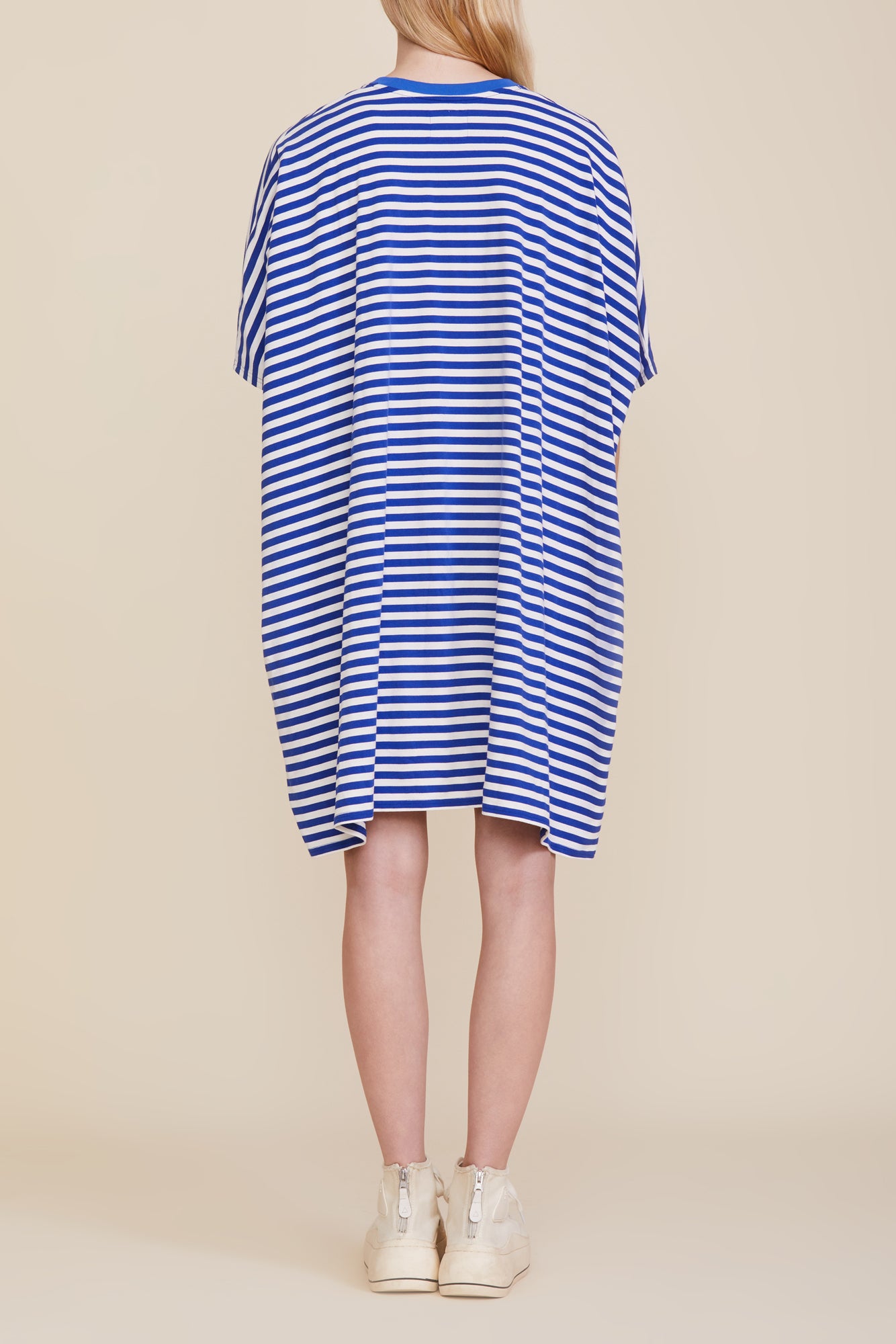 Pocket Tee Dress - Royal Blue/White Stripe