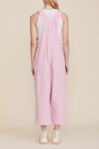 Relaxed Overall - Pink Railroad Stripe