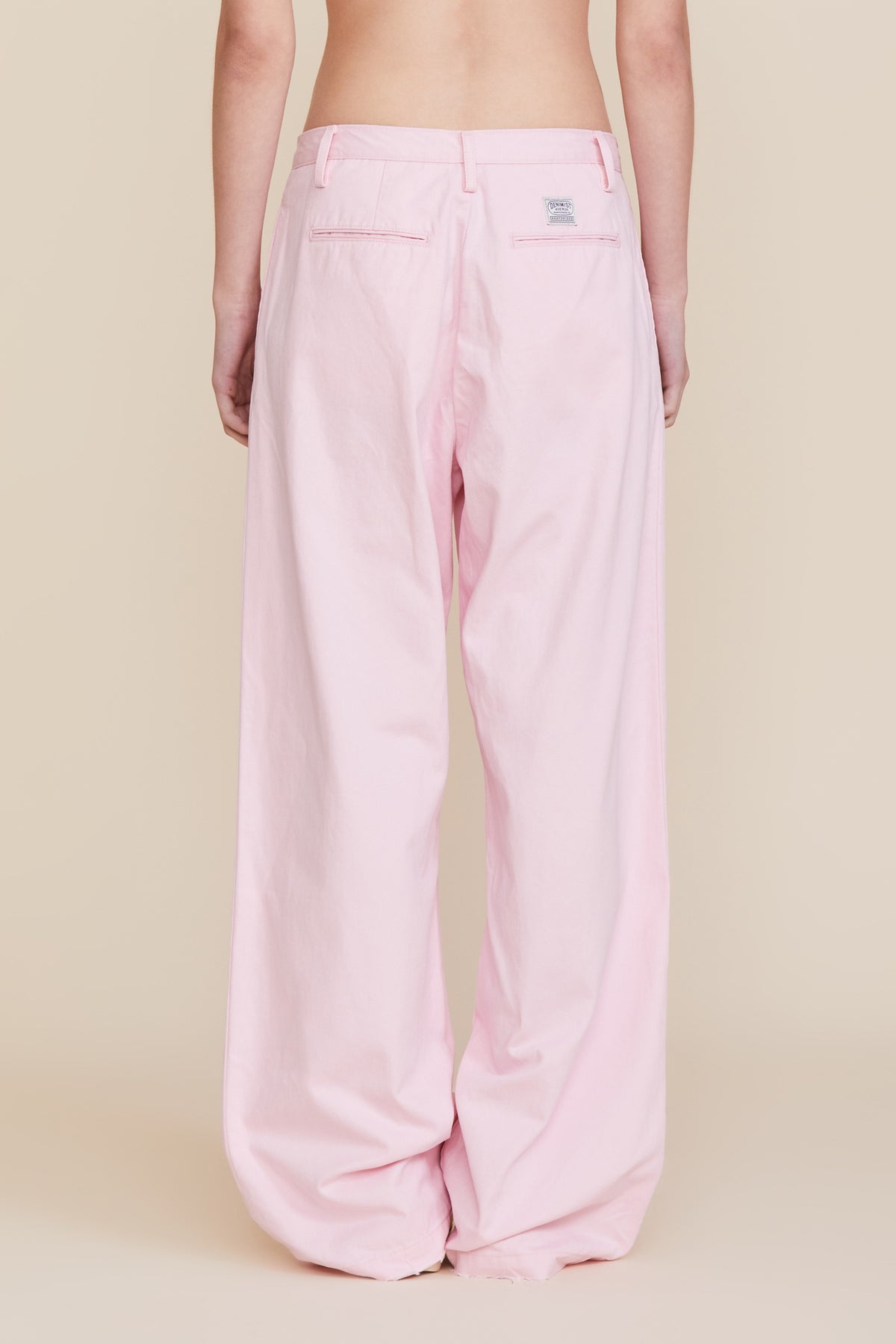 Teri Wide Leg Chino Pant - Pink