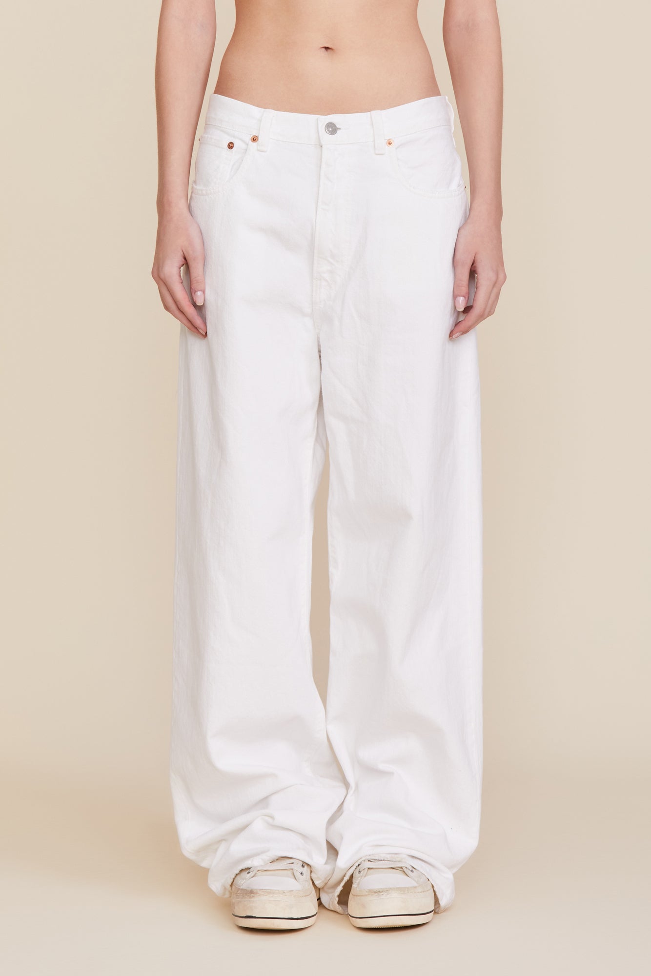Teri Wide Leg Jean - White