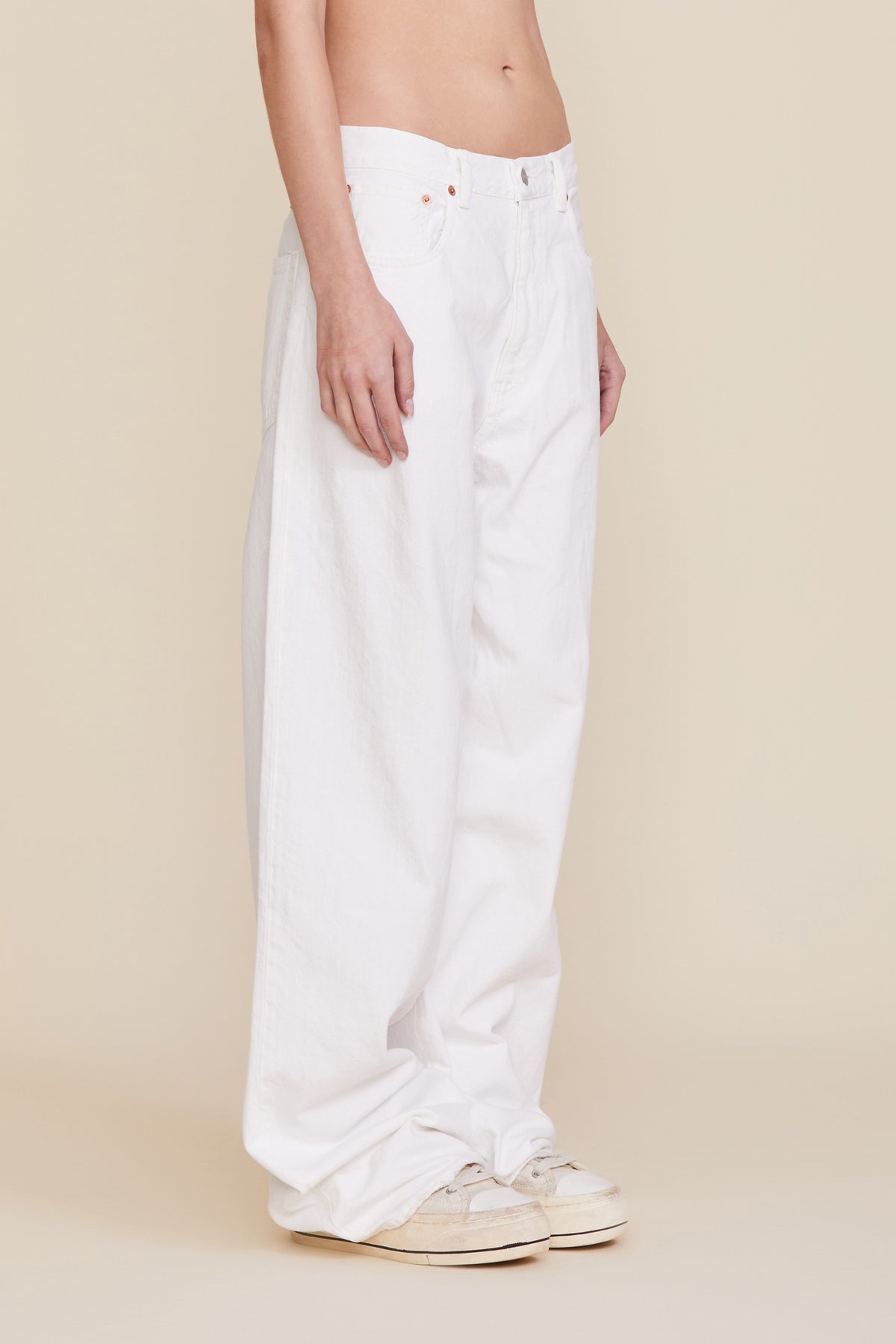 Teri Wide Leg Jean - White